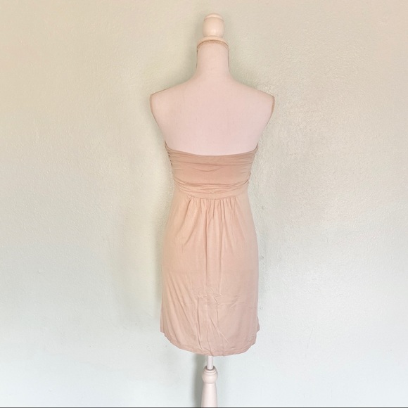 Lush Nude Cream Strapless Dress sz M - Picture 3 of 5